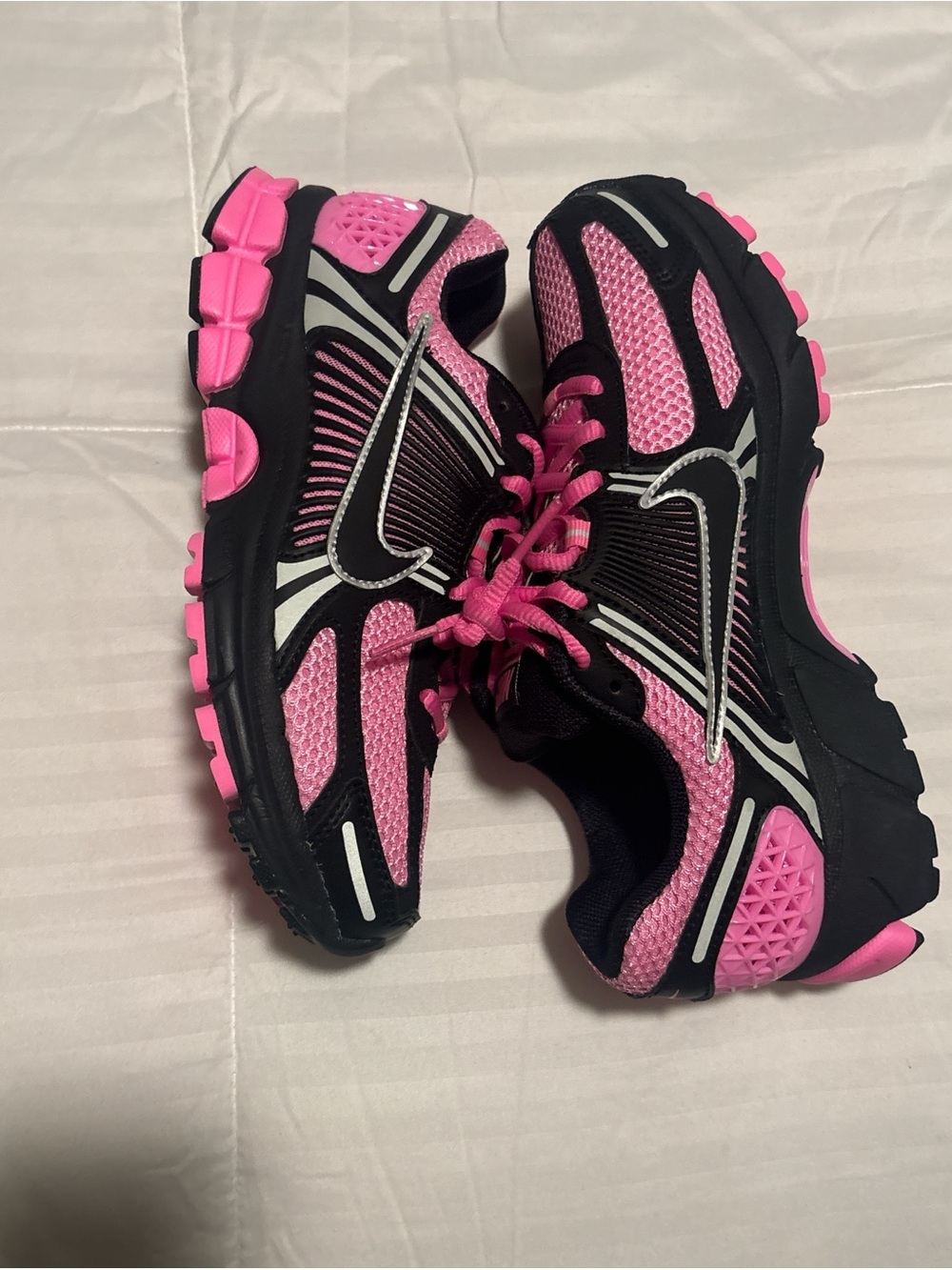 Women's Pink and Black Athletic Running Shoes